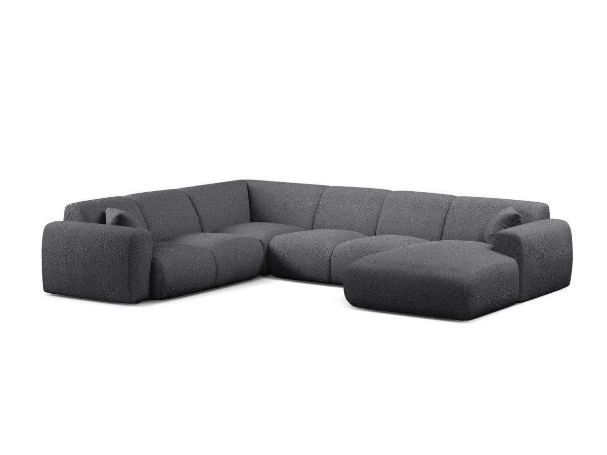 Molino Modular Panoramic Corner Sofa, 6 Seats, 326x252 cm — Dark Grey / Left