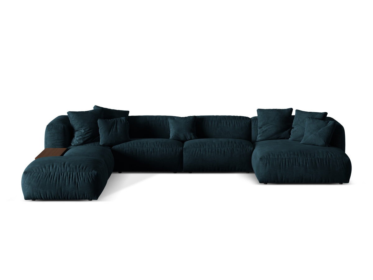 Martina Modular Panoramic Corner Sofa, 5 Seats, 406x280 cm — Deep Petrol / Left
