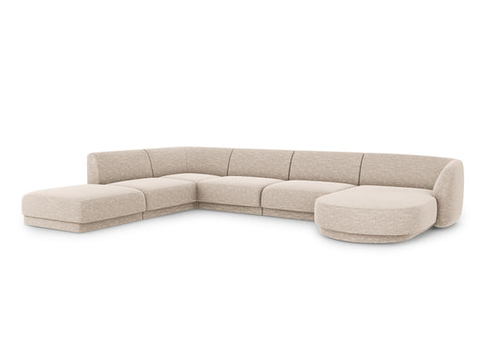 Miley Panoramic Corner Sofa, 6 Seats, 330x255 cm