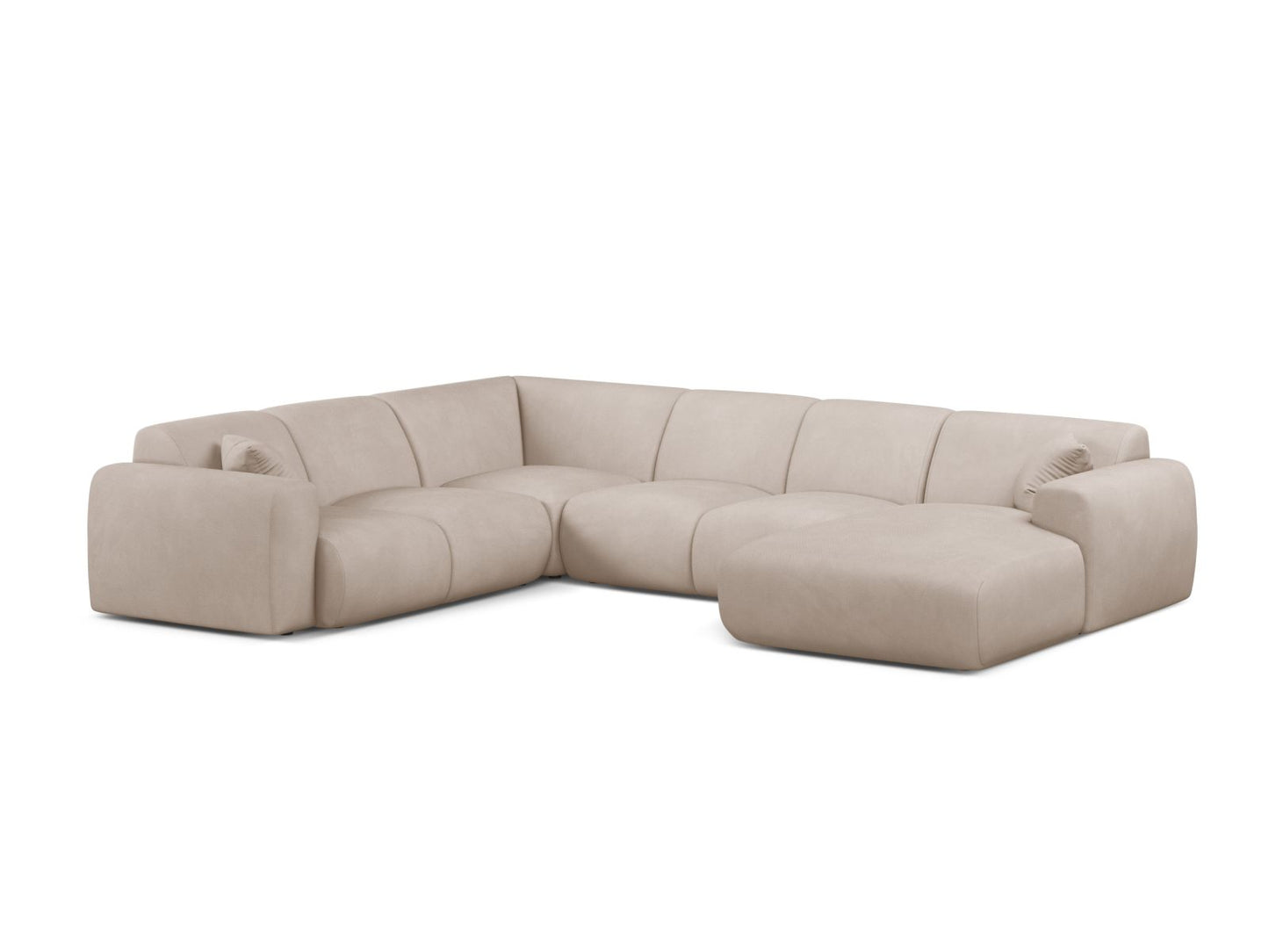 Panorama-Ecksofa Chenille Beige Molino — Beige