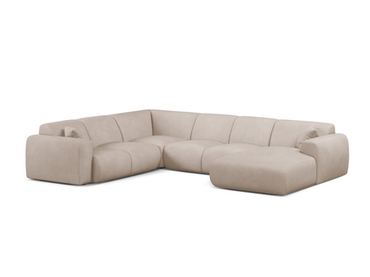 Panorama-Ecksofa Chenille Beige Molino — Beige
