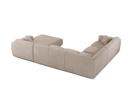 Panorama-Ecksofa Chenille Beige Molino — Detailansicht