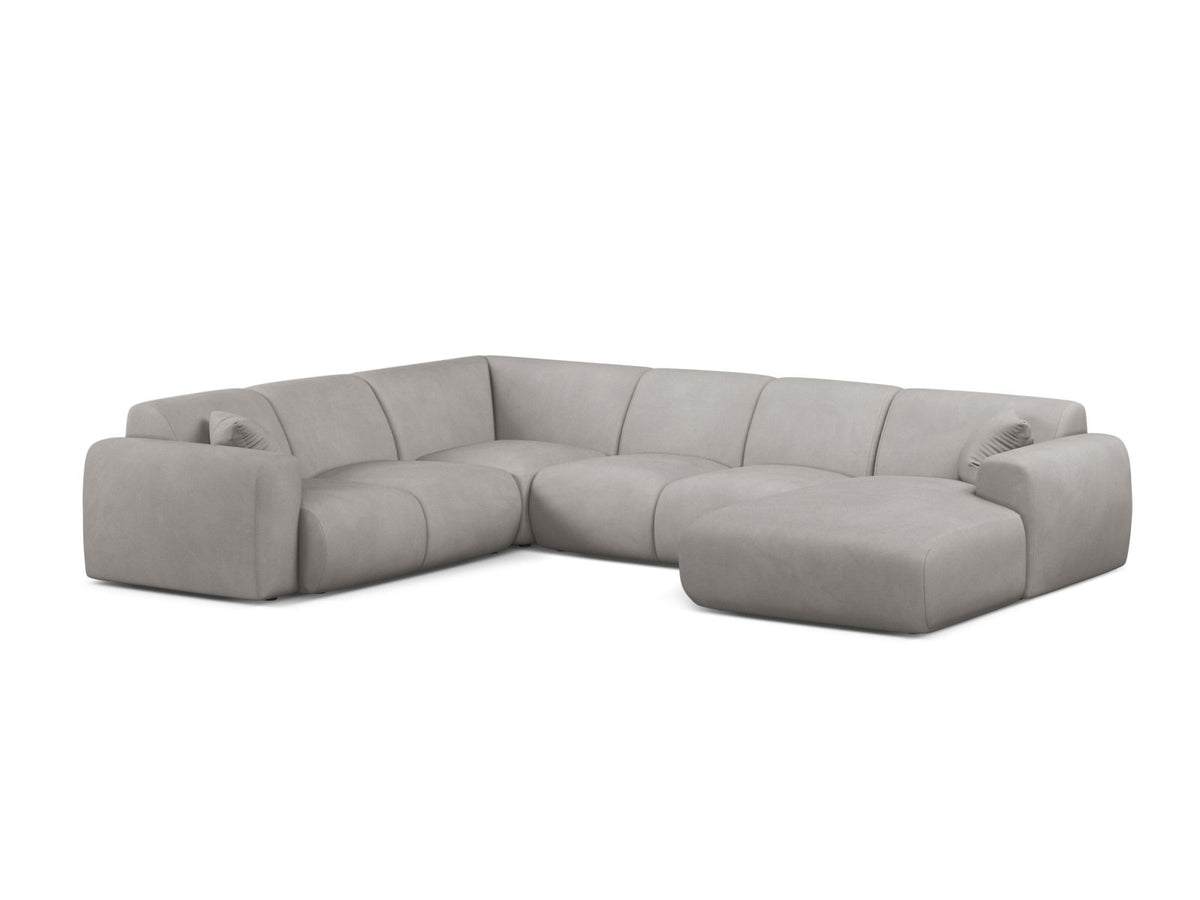 Molino Modular Panoramic Corner Sofa, 6 Seats, 326x252 cm — Light Grey / Left