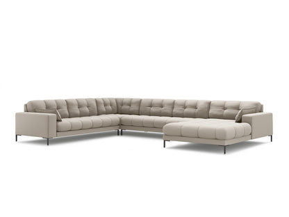 Panorama-Ecksofa Strukturstoff Beige Mamaia — Beige