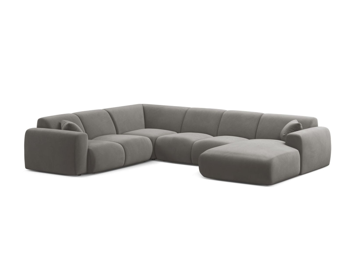 Molino Modular Panoramic Corner Sofa, 6 Seats, 326x252 cm — Grey / Left