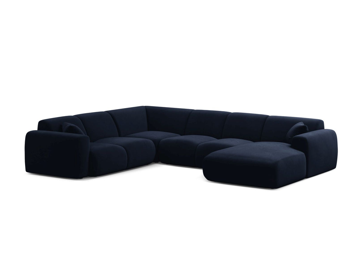 Molino Modular Panoramic Corner Sofa, 6 Seats, 326x252 cm — Royal Blue / Left