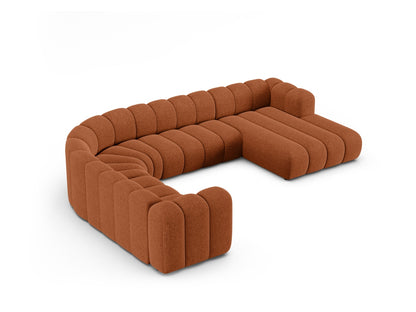 Panorama-Ecksofa Chenille Brick Lupine — Detailansicht