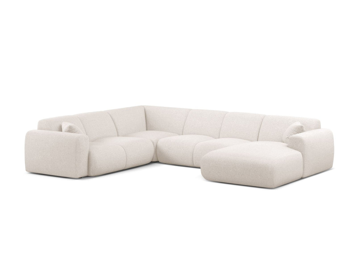 Molino Modular Panoramic Corner Sofa, 6 Seats, 326x252 cm — Light Beige / Left