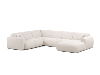 Panorama-Ecksofa Chenille Anthrazit Molino — Light Beige