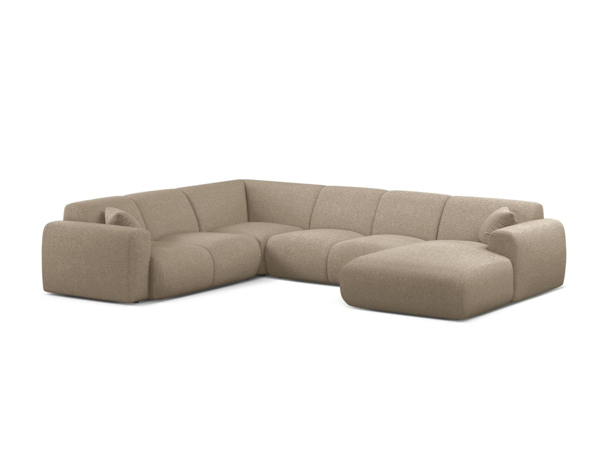 Molino Modular Panoramic Corner Sofa, 6 Seats, 326x252 cm — Dark Beige / Left