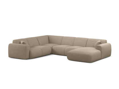 Panorama-Ecksofa Chenille Anthrazit Molino — Dark Beige