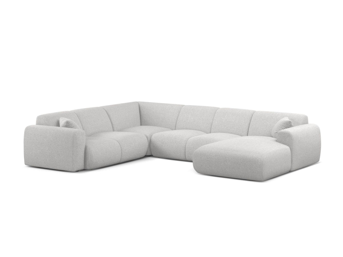 Molino Modular Panoramic Corner Sofa, 6 Seats, 326x252 cm — Silver / Left