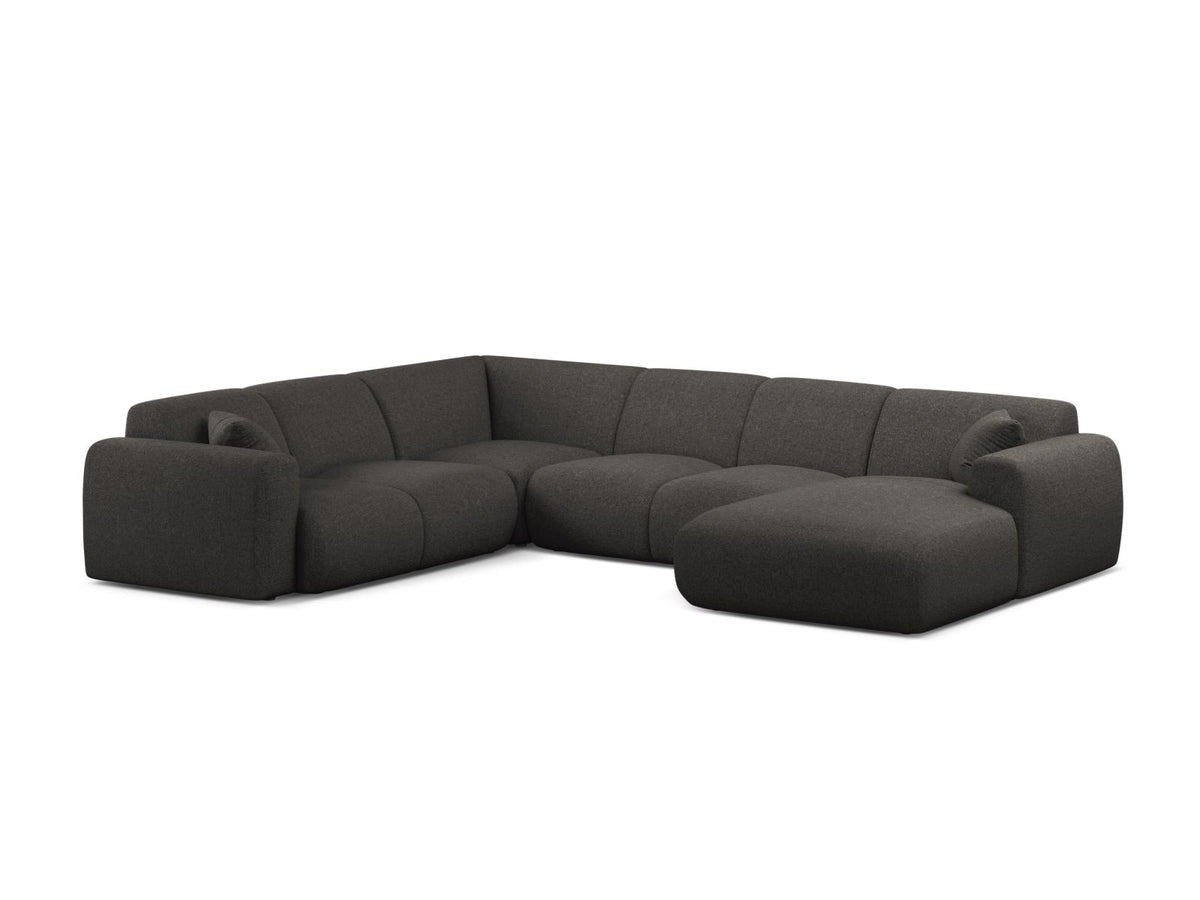 Molino Modular Panoramic Corner Sofa, 6 Seats, 326x252 cm — Dark Grey / Left