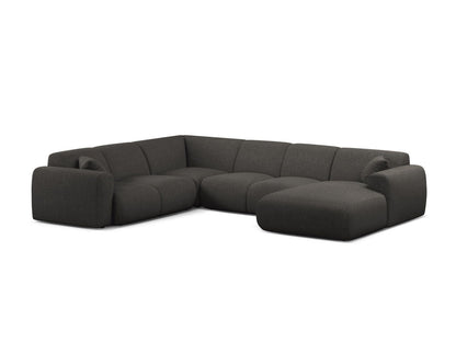 Panorama-Ecksofa Chenille Anthrazit Molino — Dark Grey