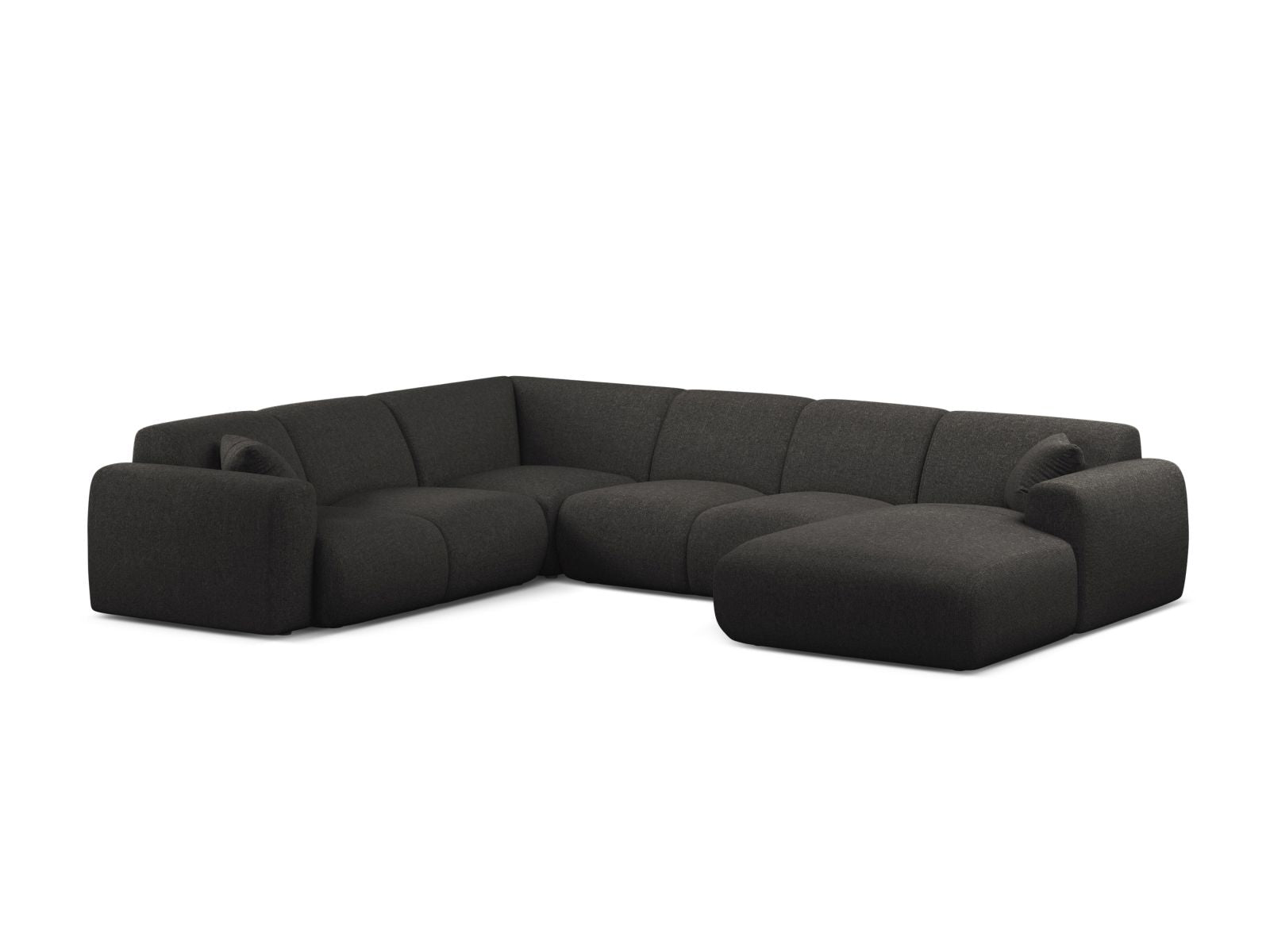 Panorama-Ecksofa Chenille Anthrazit Molino — Anthracite