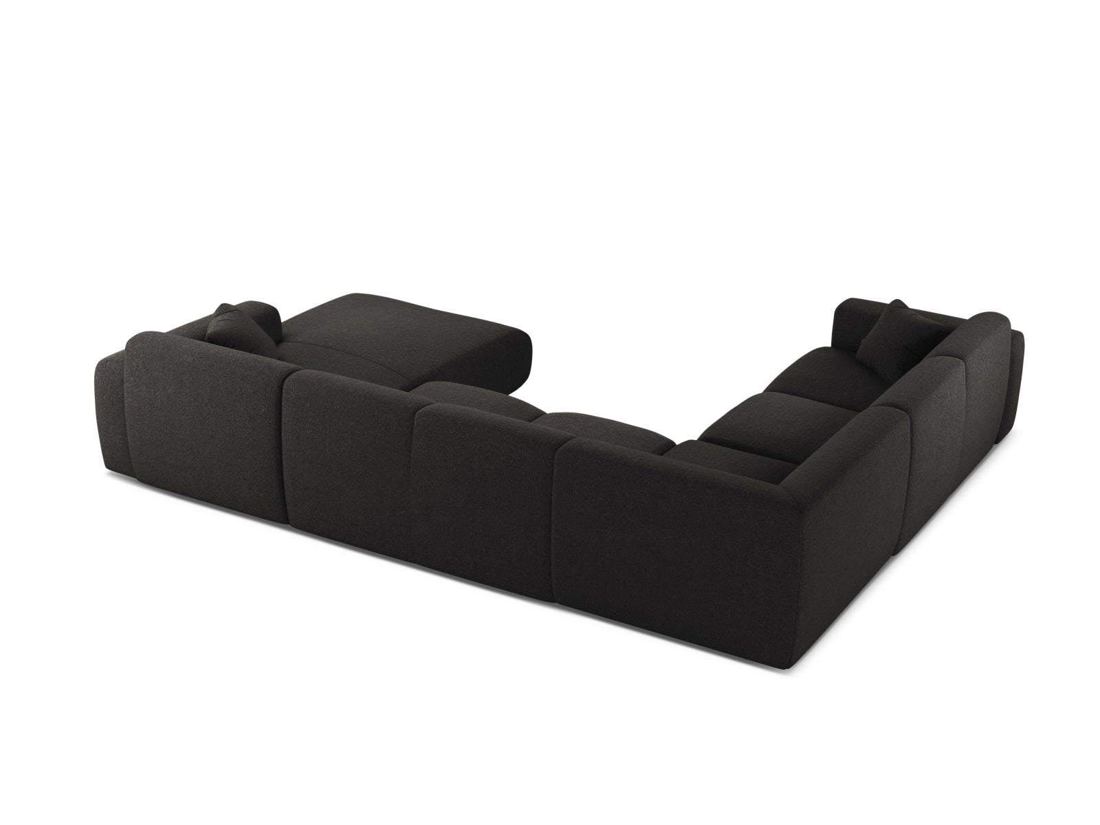 Panorama-Ecksofa Chenille Anthrazit Molino — Detailansicht