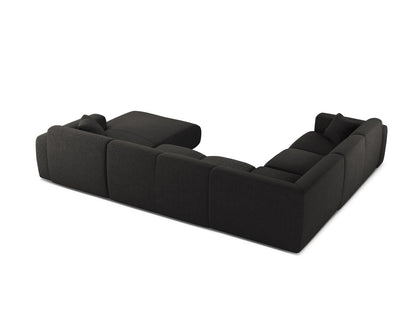 Panorama-Ecksofa Chenille Anthrazit Molino — Detailansicht