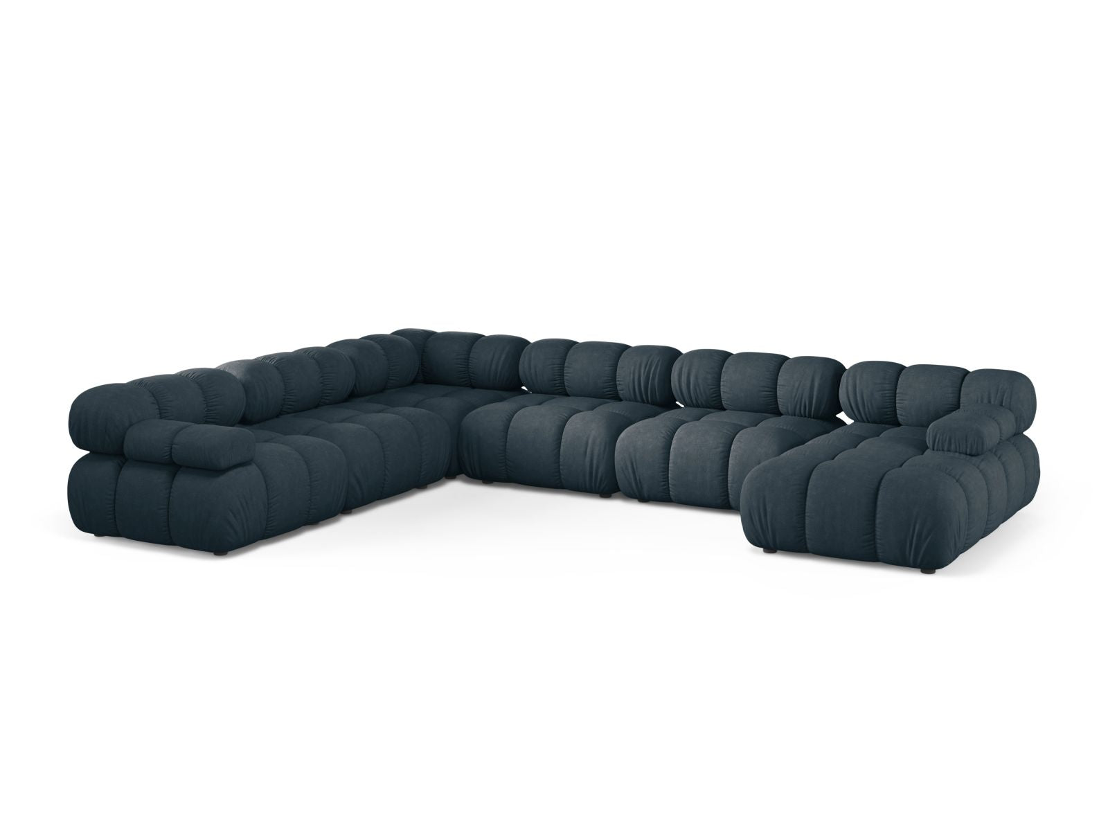 Bellis Modular Panoramic Corner Sofa, 8 Seats, 376x282 cm — Deep Petrol / Left