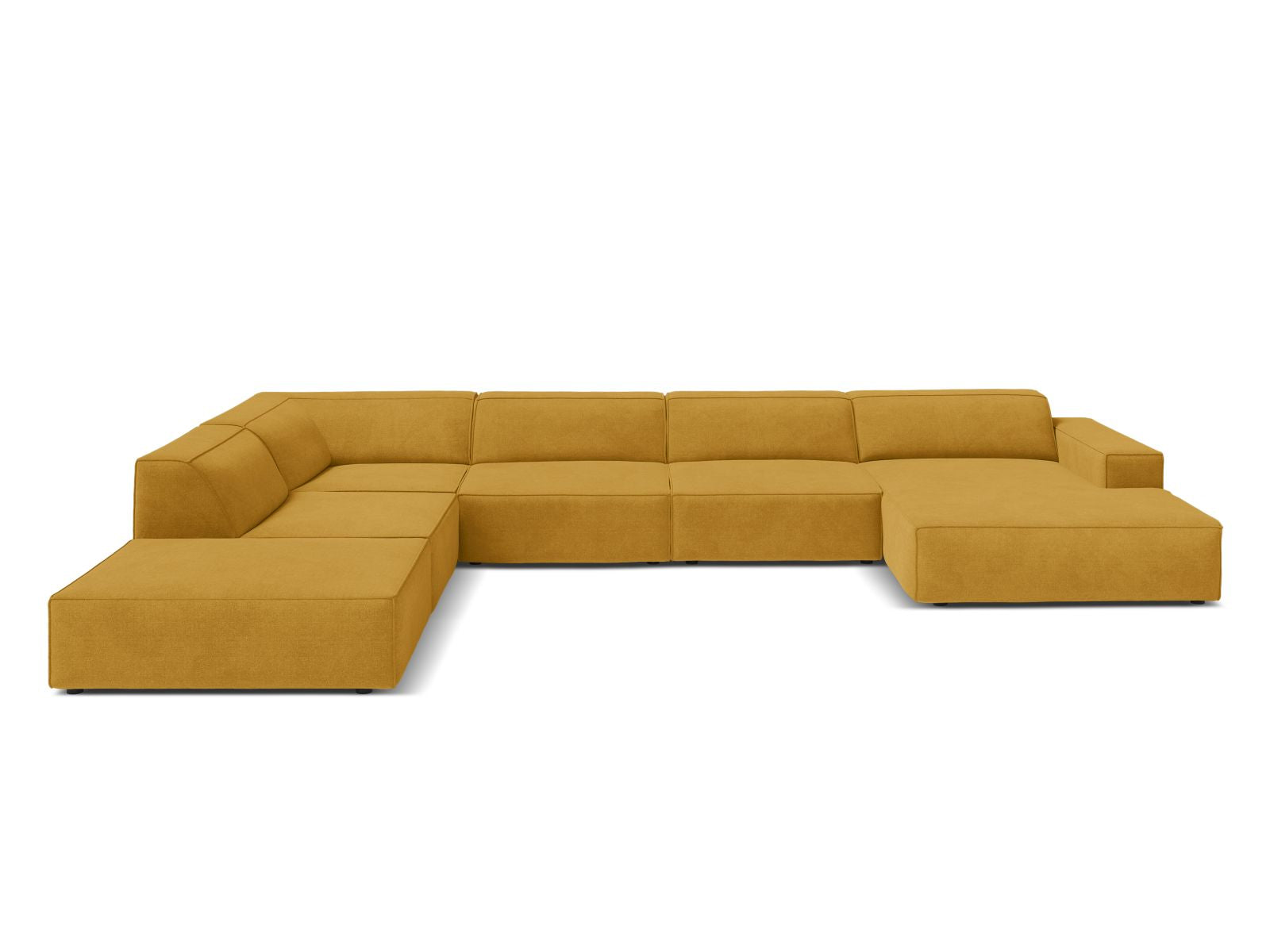 Jodie Modular Panoramic Corner Sofa, 7 Seats, 361x258 cm — Yellow / Left