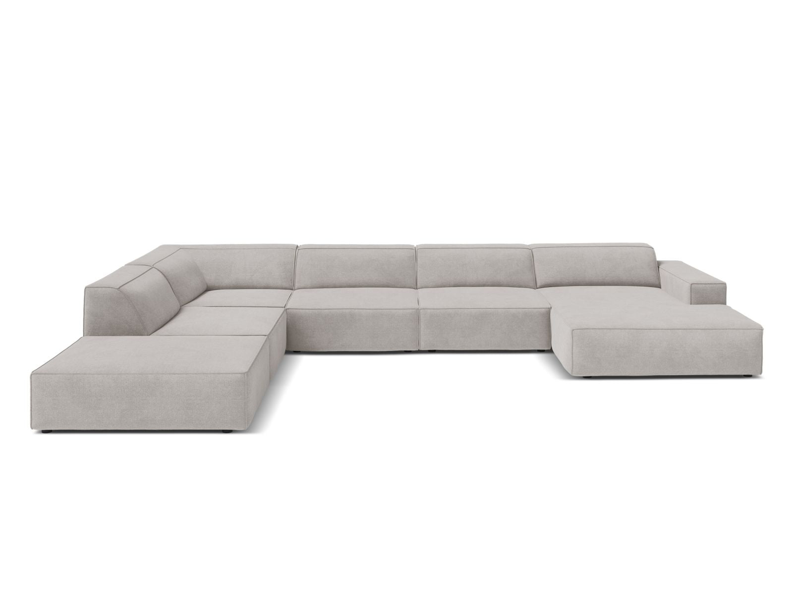 Jodie Modular Panoramic Corner Sofa, 7 Seats, 361x258 cm — Light Grey / Left
