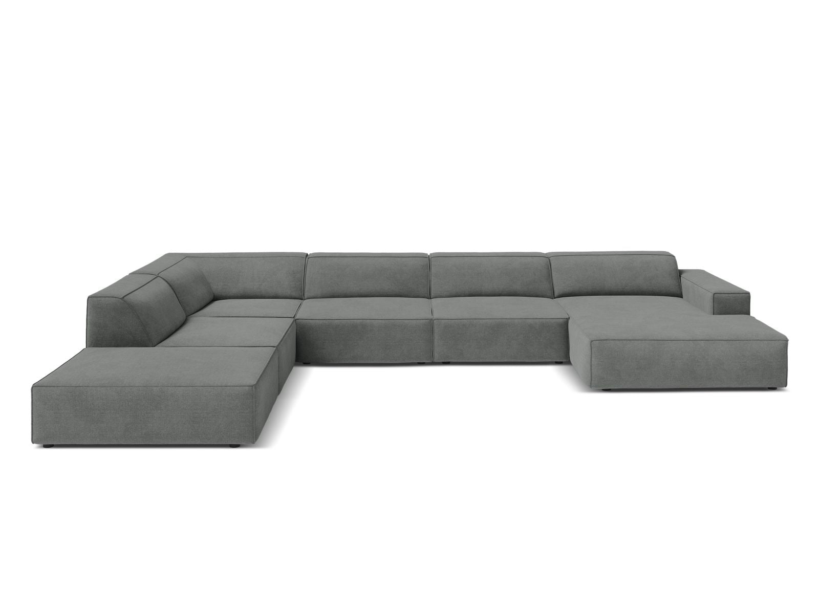 Jodie Modular Panoramic Corner Sofa, 7 Seats, 361x258 cm — Grey / Left
