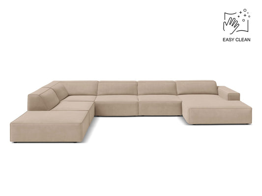 Jodie Modular Panoramic Corner Sofa, 7 Seats, 361x258 cm — Beige / Left
