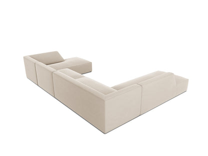 Panorama-Ecksofa Samt Beige Ruby — Ansicht 4