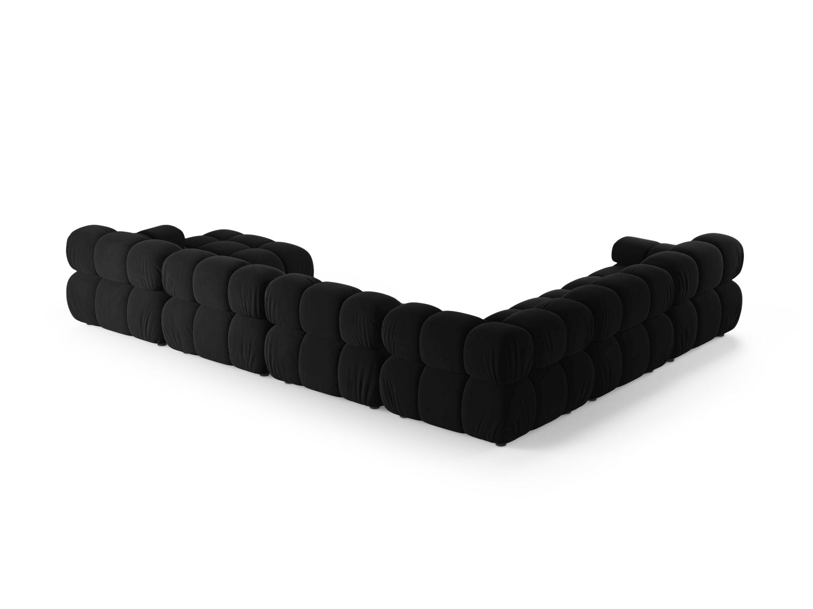 Panorama-Ecksofa Samt Schwarz Bellis — Detailansicht
