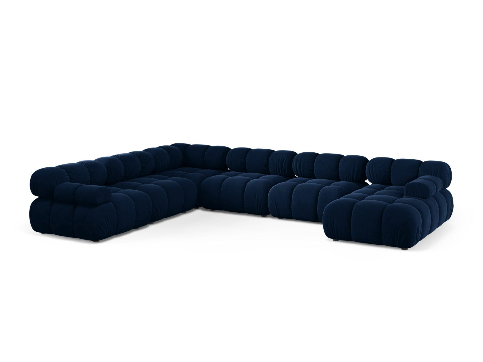 Bellis Modular Panoramic Corner Sofa, 8 Seats, 376x282 cm — Royal Blue / Left