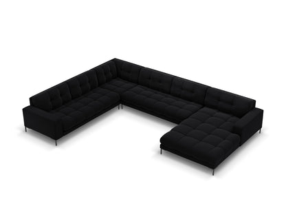 Panorama-Ecksofa Samt Schwarz Mamaia — Black