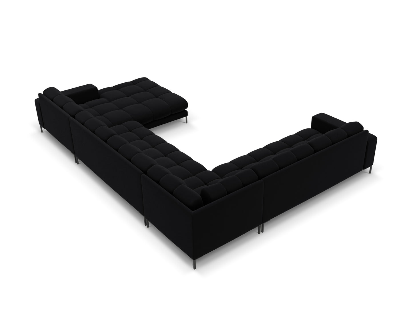 Panorama-Ecksofa Samt Schwarz Mamaia — Detailansicht