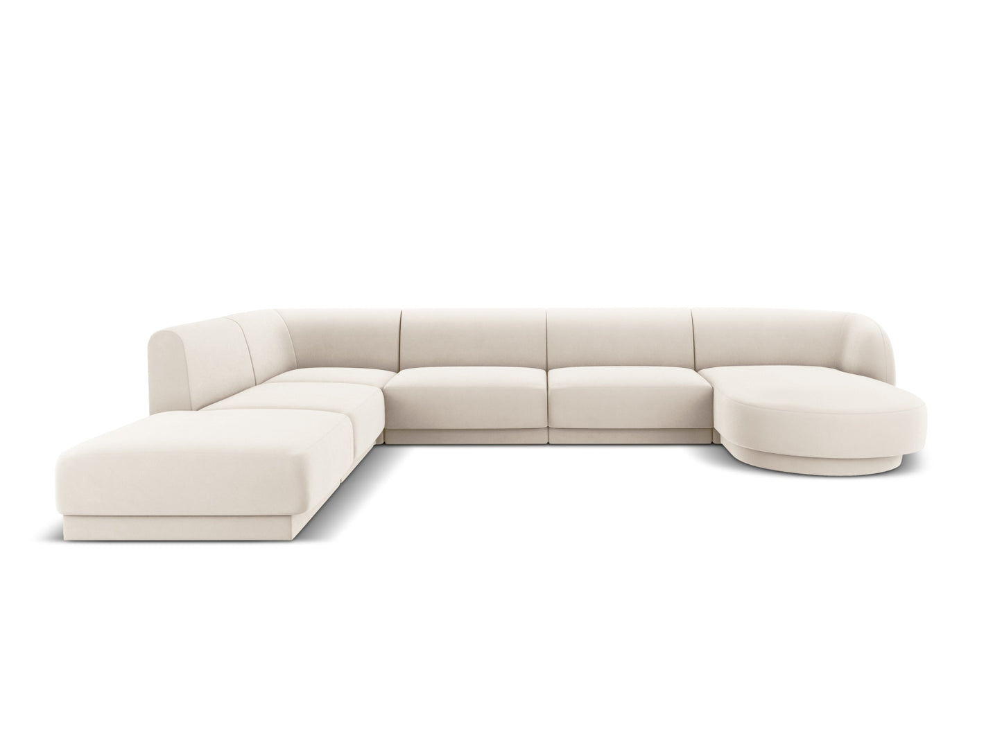 Panorama-Ecksofa Samt Schwarz Miley — Grey