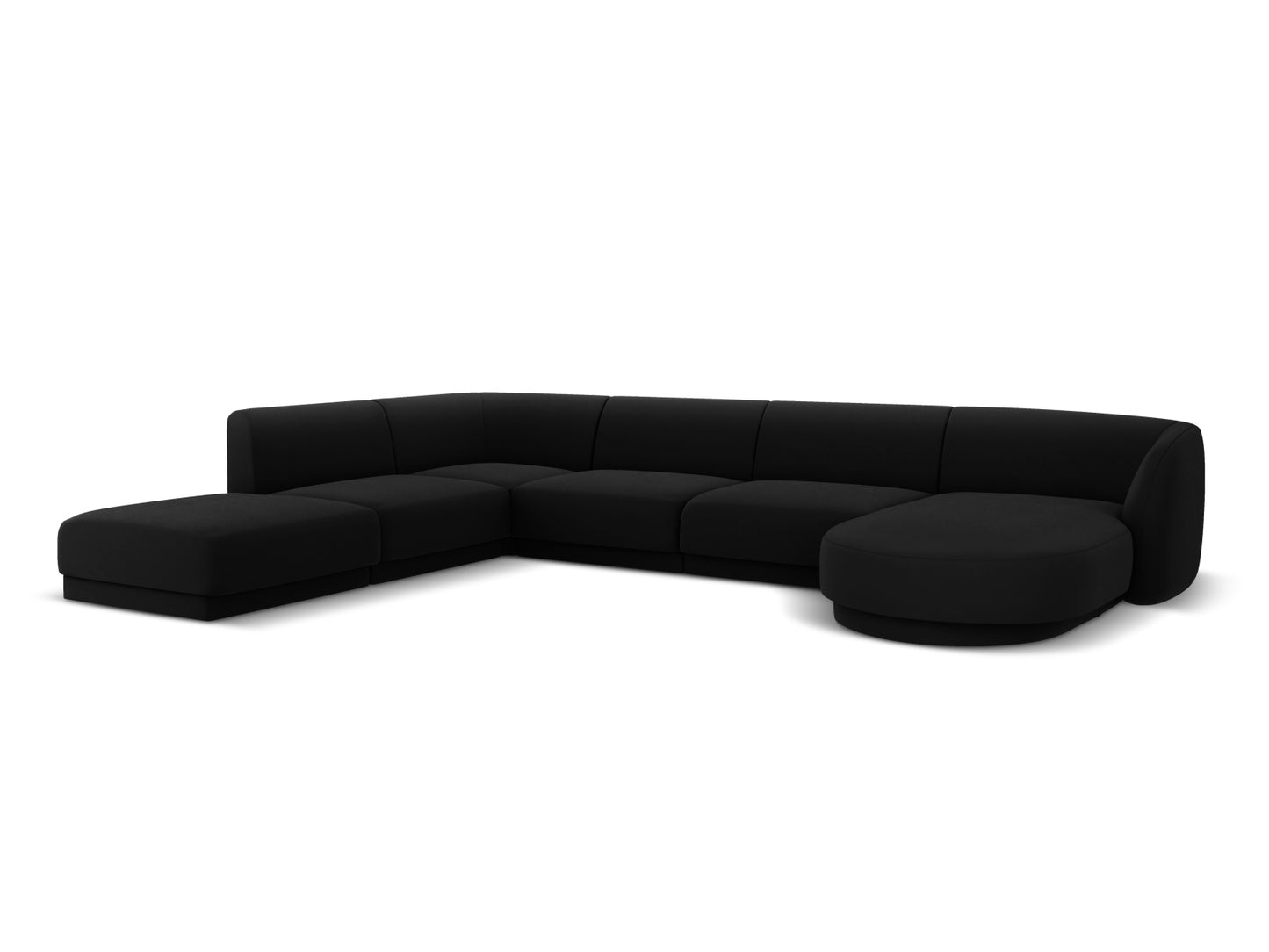 Panorama-Ecksofa Samt Schwarz Miley — Detailansicht