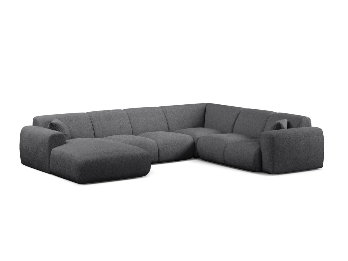 Molino Modular Panoramic Corner Sofa, 6 Seats, 326x252 cm — Dark Grey / Right
