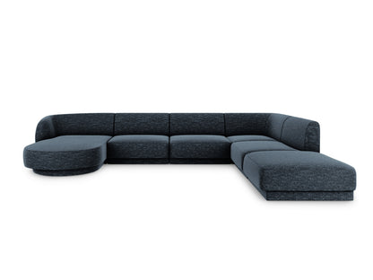 Miley Panoramic Corner Sofa, 6 Seats, 330x255 cm — Royal Blue / Right