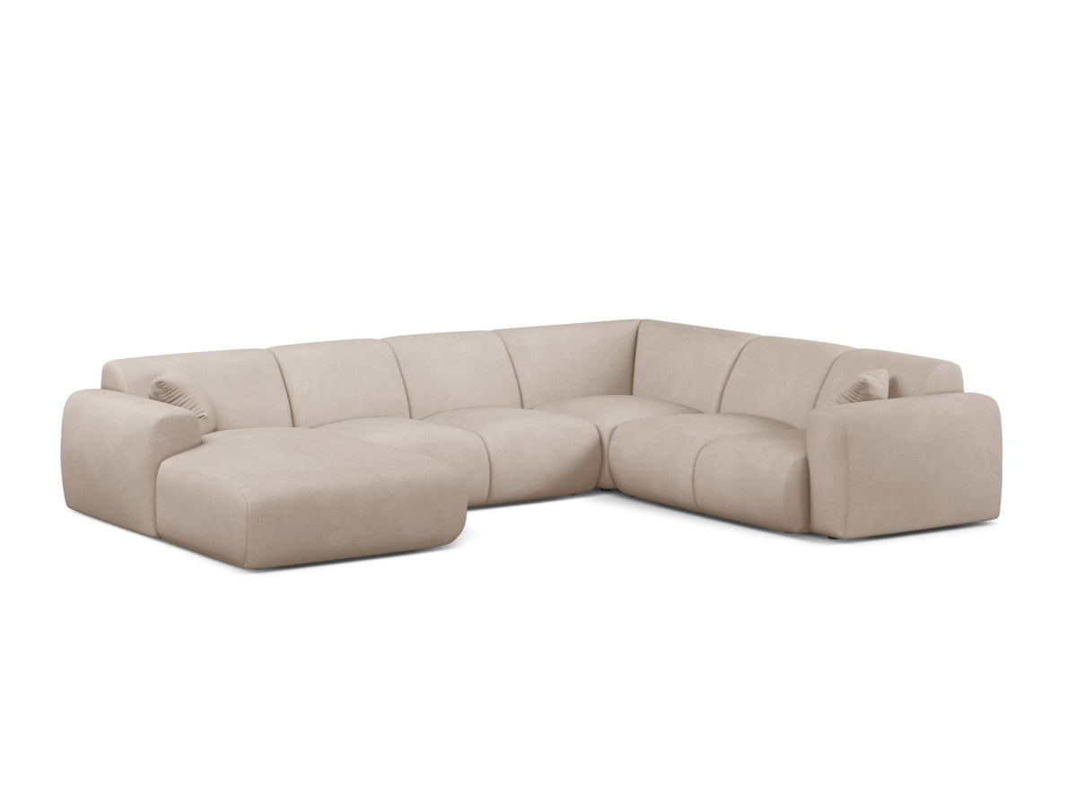 Molino Modular Panoramic Corner Sofa, 6 Seats, 326x252 cm — Beige / Right