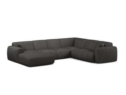 Molino Modular Panoramic Corner Sofa, 6 Seats, 326x252 cm — Dark Grey / Right