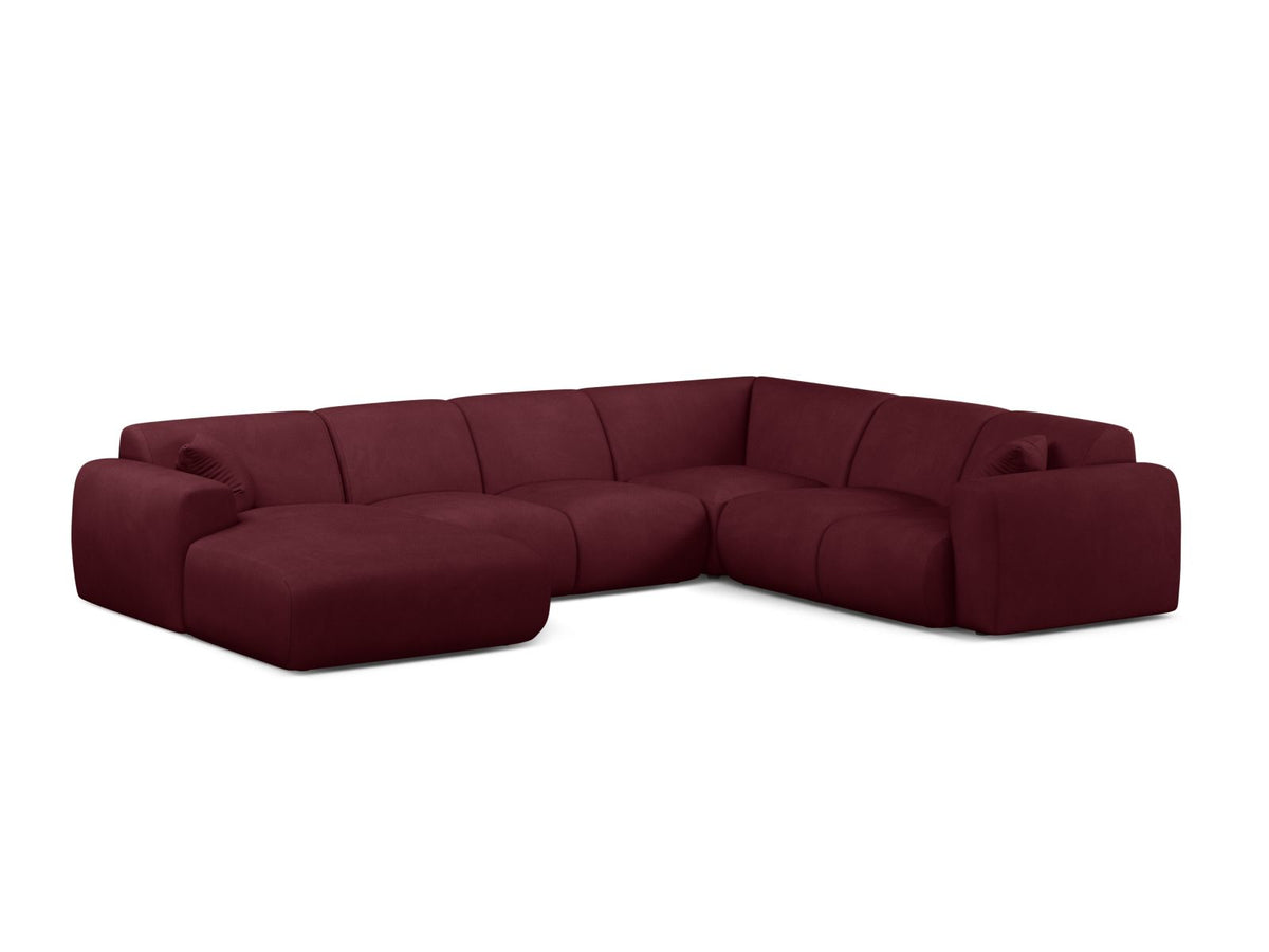 Molino Modular Panoramic Corner Sofa, 6 Seats, 326x252 cm — Bordeaux / Right