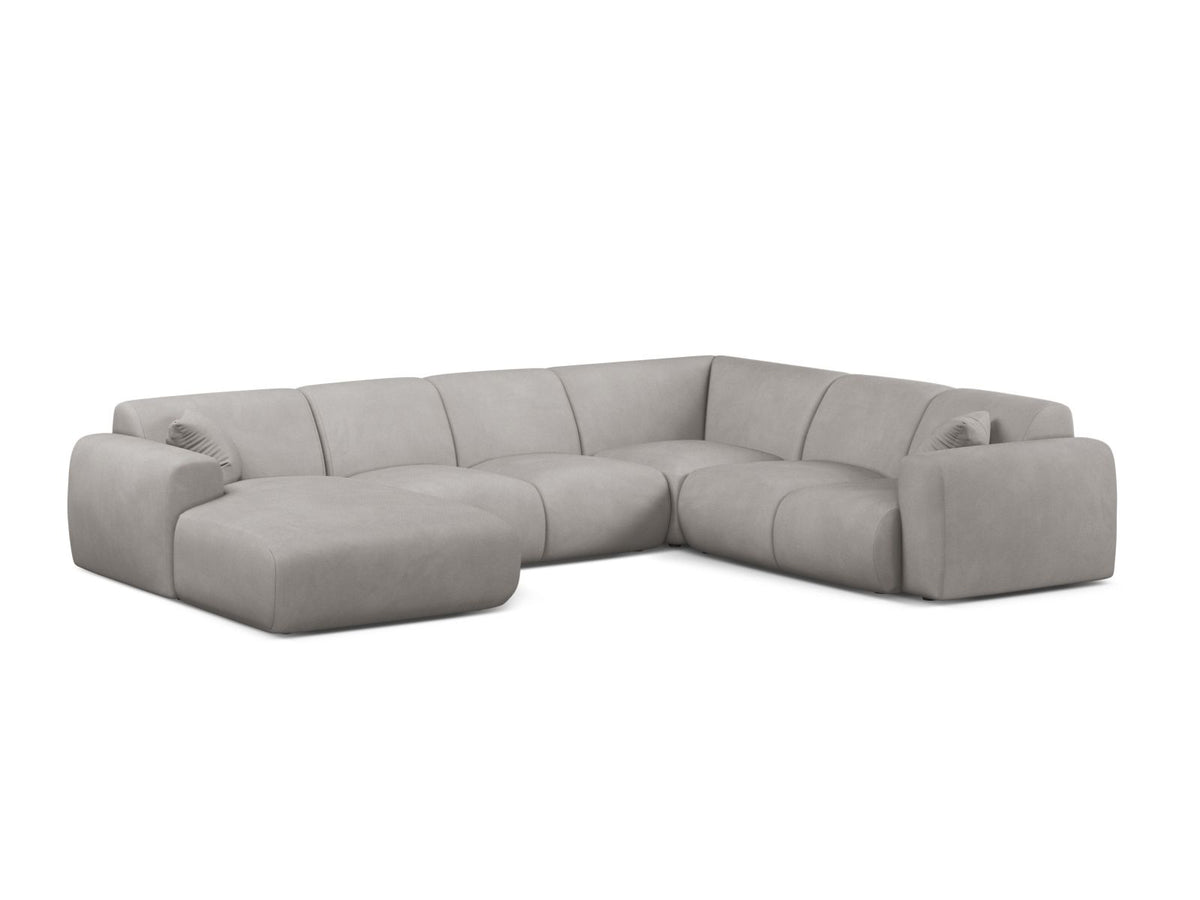 Molino Modular Panoramic Corner Sofa, 6 Seats, 326x252 cm — Light Grey / Right