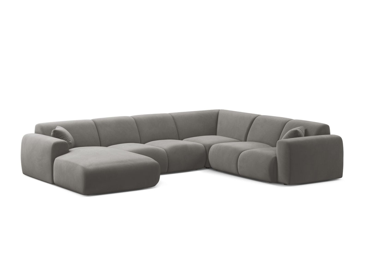Molino Modular Panoramic Corner Sofa, 6 Seats, 326x252 cm — Grey / Right