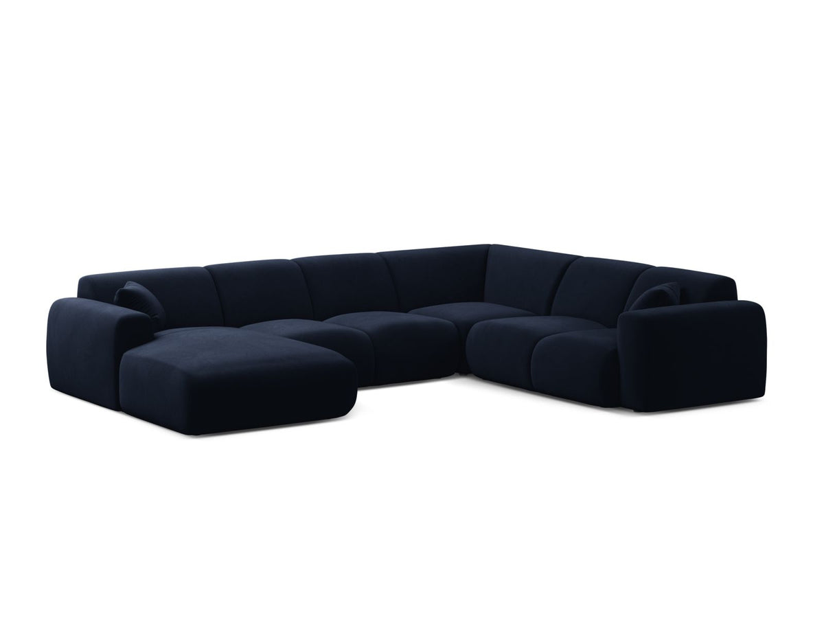 Molino Modular Panoramic Corner Sofa, 6 Seats, 326x252 cm — Royal Blue / Right