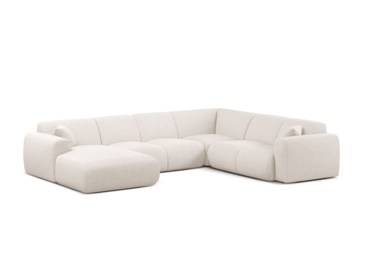 Molino Modular Panoramic Corner Sofa, 6 Seats, 326x252 cm — Light Beige / Right