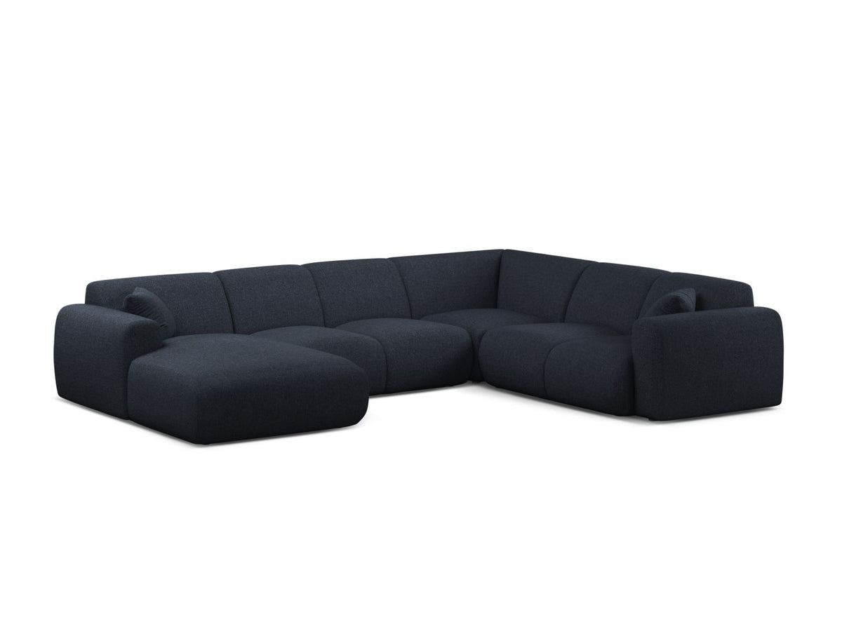 Molino Modular Panoramic Corner Sofa, 6 Seats, 326x252 cm — Navy Blue / Right
