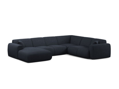 Molino Modular Panoramic Corner Sofa, 6 Seats, 326x252 cm — Navy Blue / Right