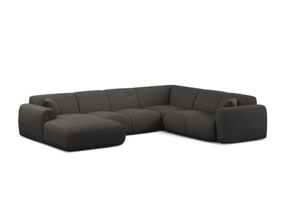 Molino Modular Panoramic Corner Sofa, 6 Seats, 326x252 cm — Dark Grey / Right