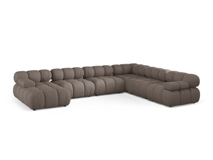 Bellis Modular Panoramic Corner Sofa, 8 Seats, 376x282 cm — Cappuccino / Right