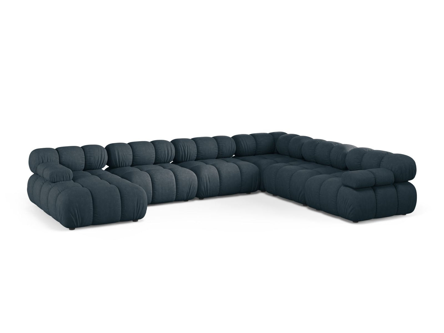 Bellis Modular Panoramic Corner Sofa, 8 Seats, 376x282 cm — Deep Petrol / Right
