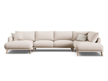 Naomi Panoramic Corner Sofa, 6 Seats, 365x235 cm — Beige / Right
