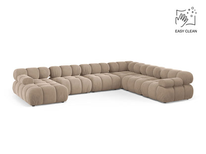 Bellis Modular Panoramic Corner Sofa, 8 Seats, 376x282 cm — Beige / Right