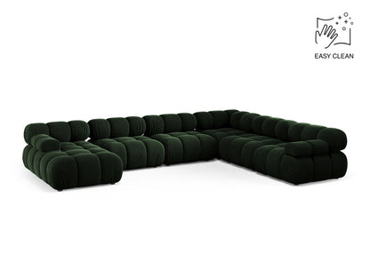 Bellis Modular Panoramic Corner Sofa, 8 Seats, 376x282 cm — Bottle Green / Right